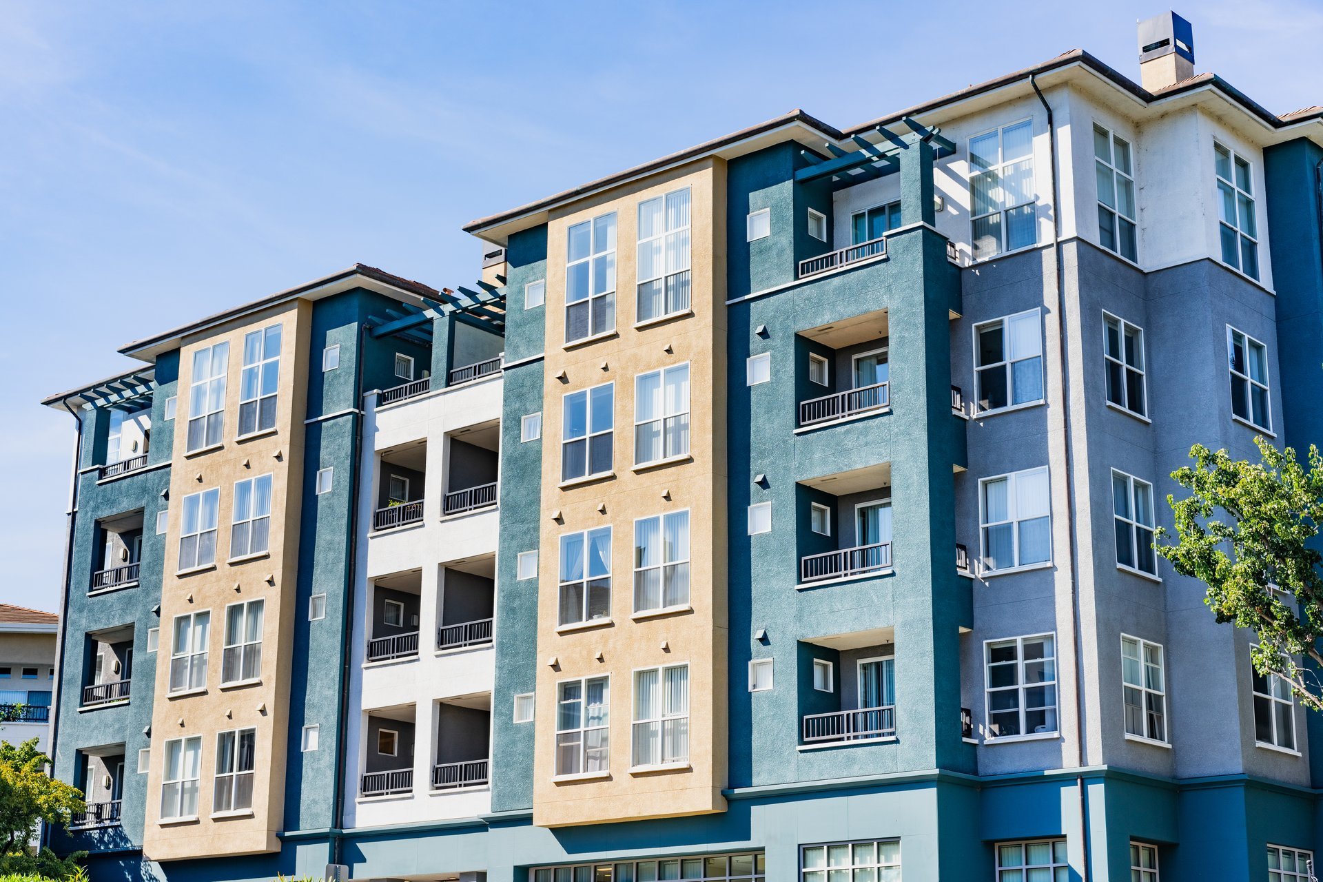 Modern apartment building